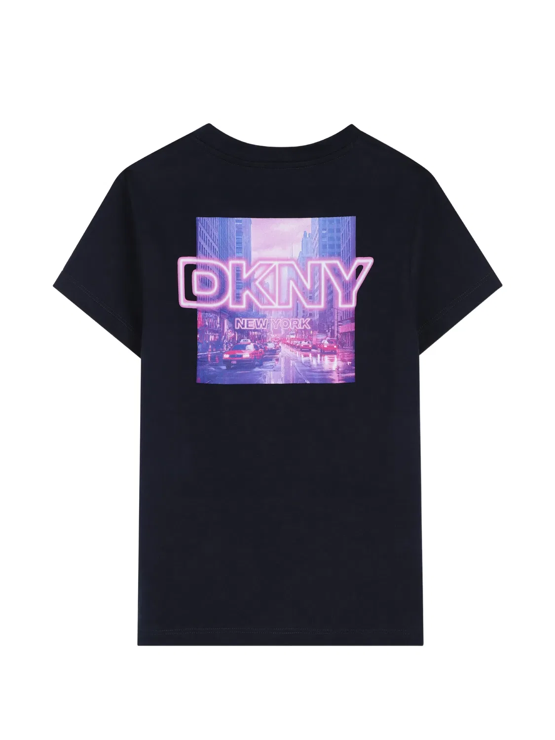 Футболка с графичным принтом Dkny Kids, синий — фото 2