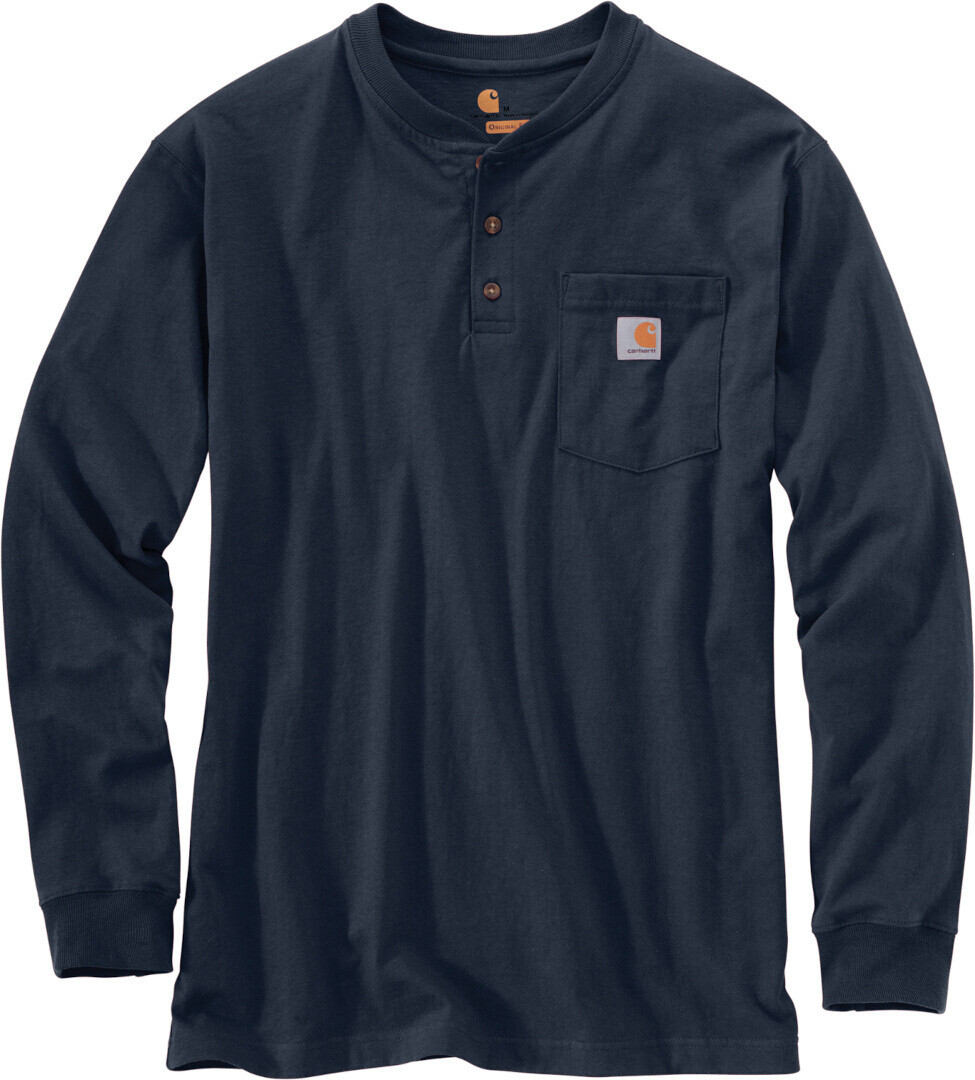 

Рубашка с длинным рукавом Carhartt Workwear Pocket Henley, темно-синий