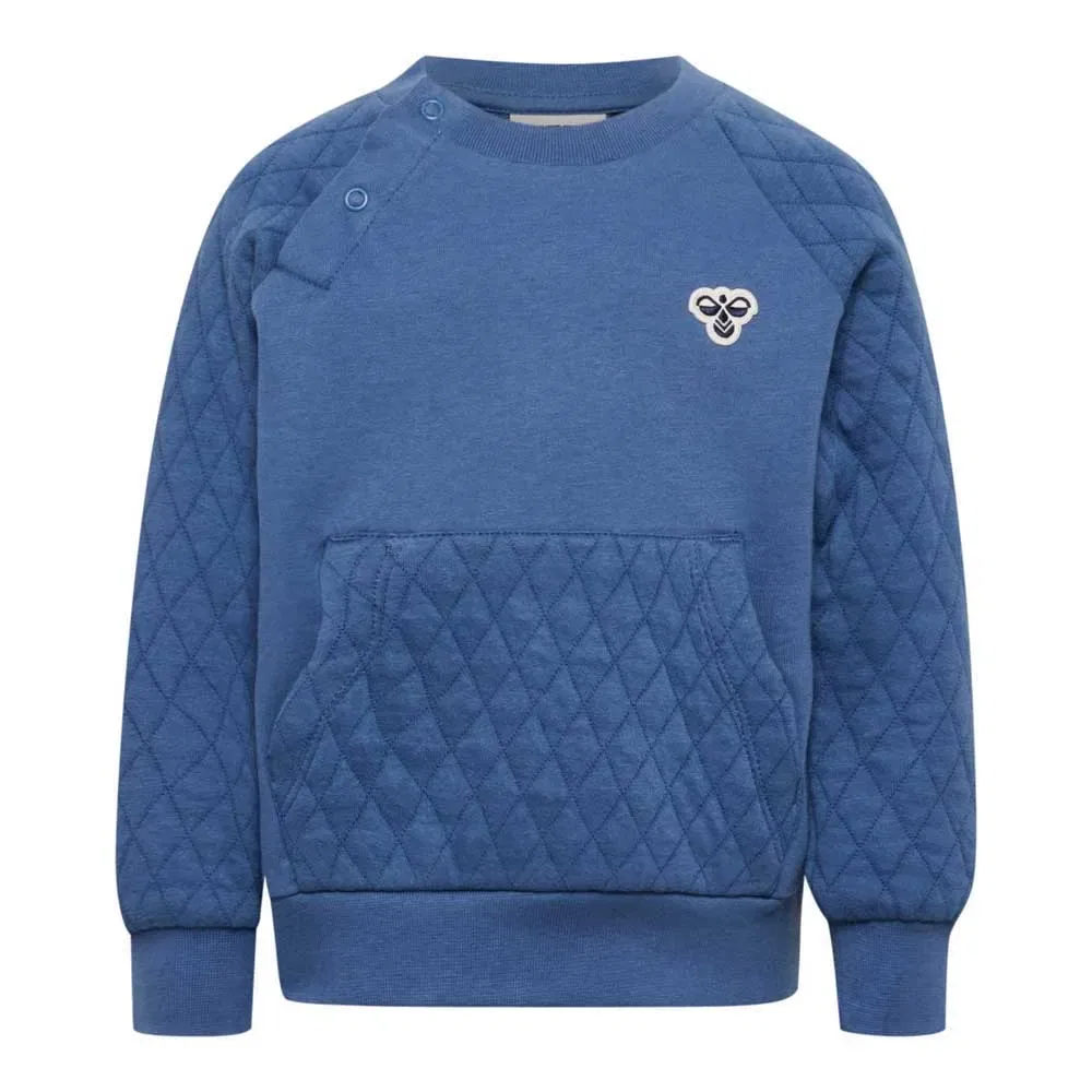 Детский свитшот для девочек с квилтингом Mini Loose Quilt Poc Hummel, Blue — фото 3