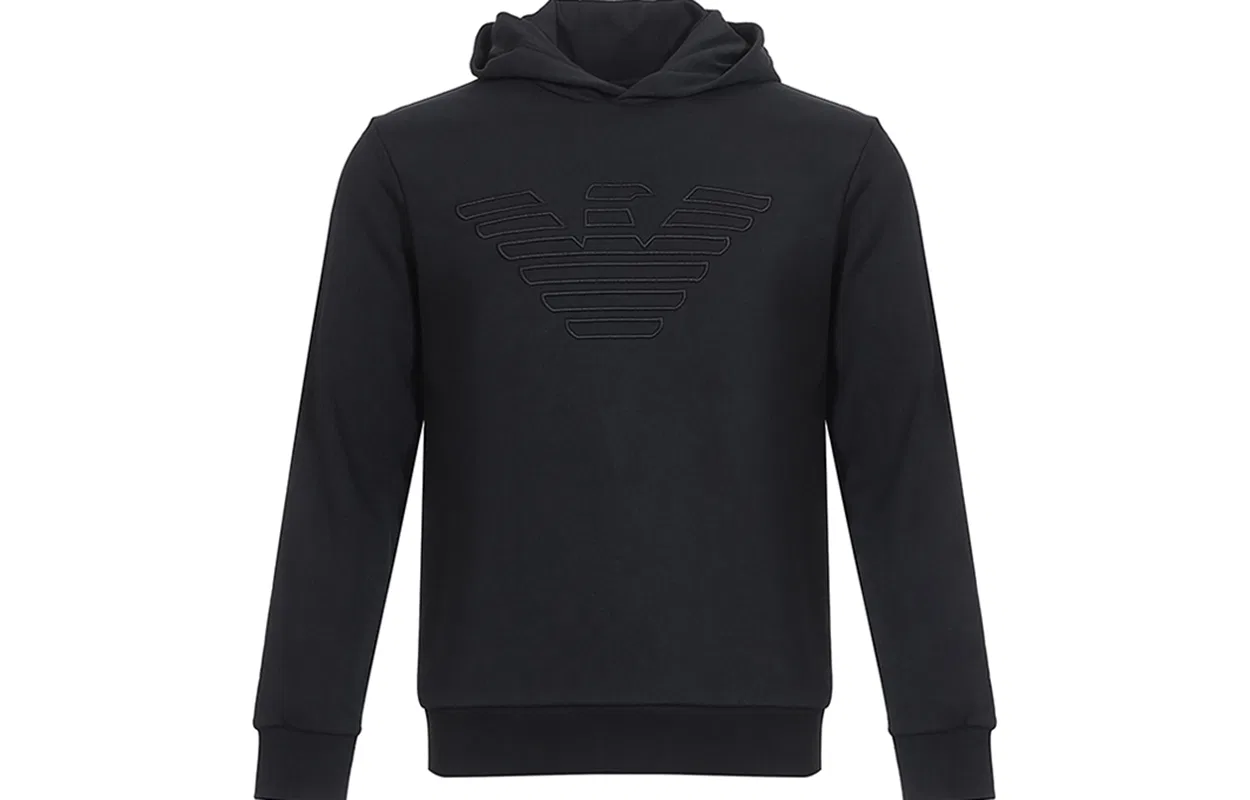 Мужской свитшот с капюшоном EMPORIO ARMANI, Black
