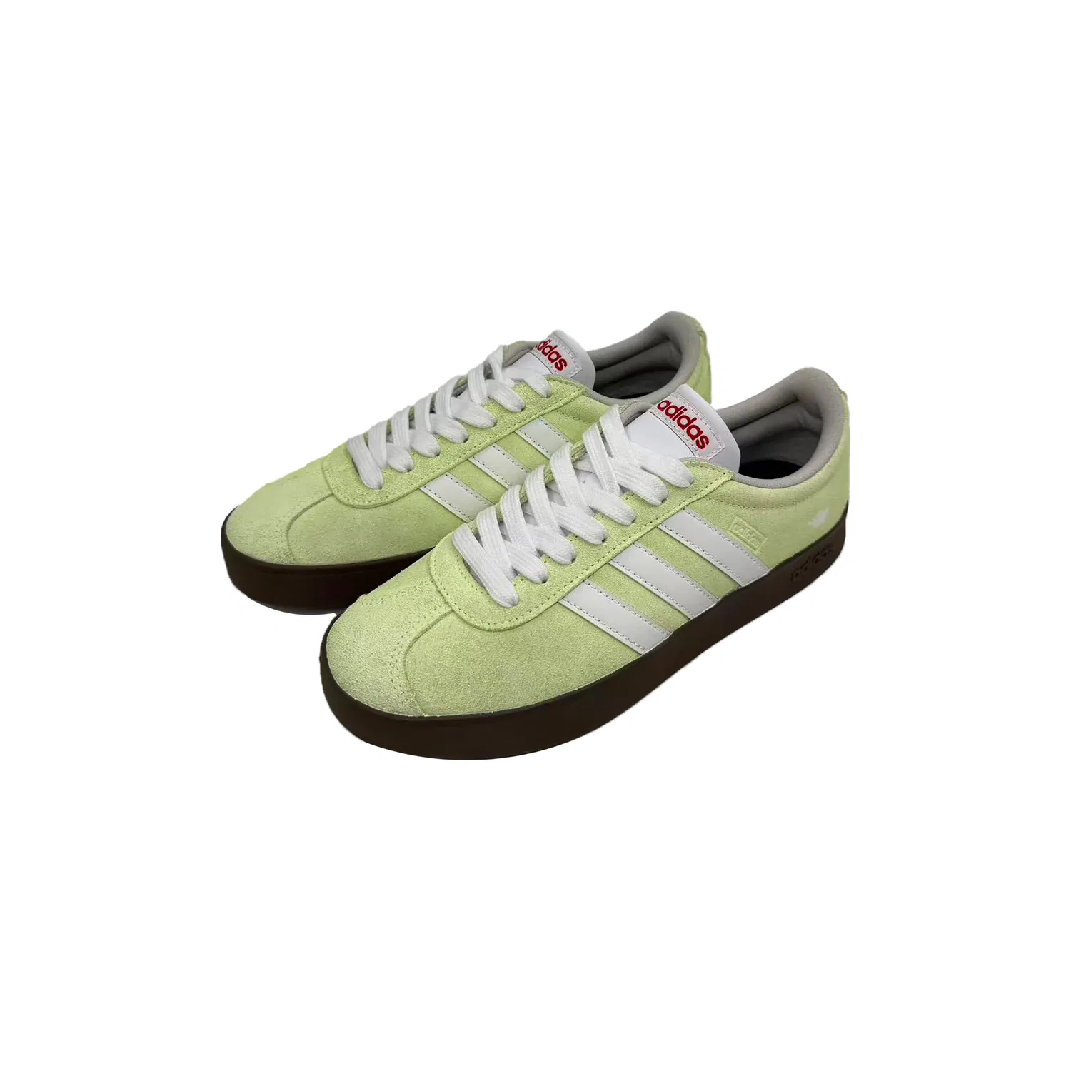 Детские кроссовки-трапеция на низком подъеме German Army Trainers Adidas Neo, Green Yellow — фото 4