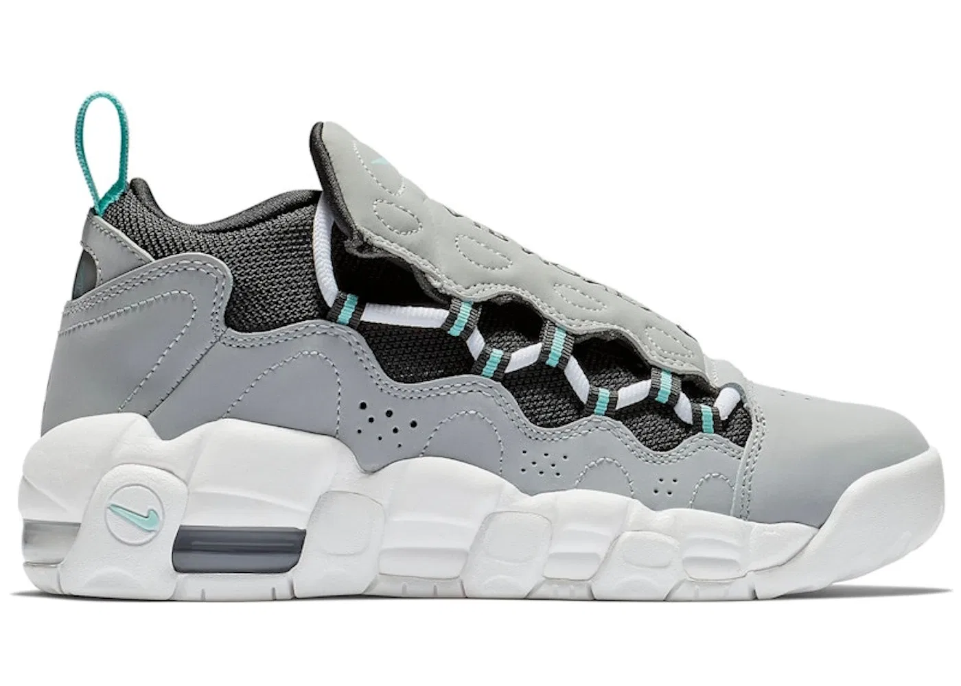 Детские кроссовки Lifestyle Nike Air More Money, Wolf Grey Island Green Black