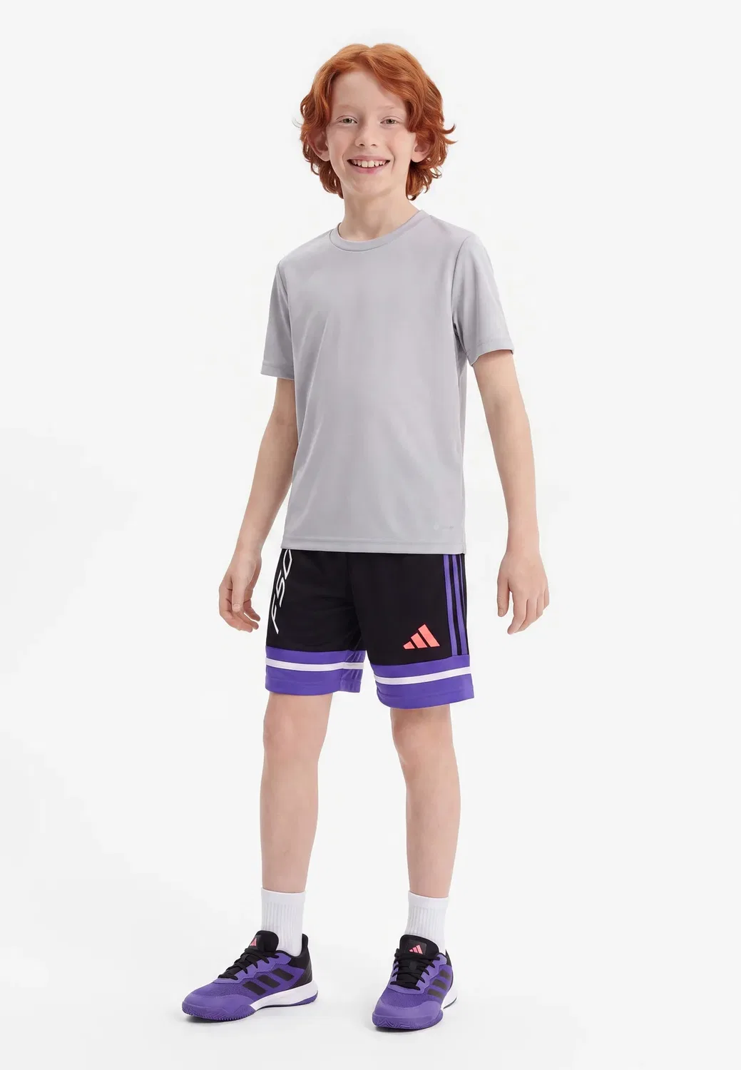 Шорты F50 унисекс - спортивные шорты Adidas Performance, Black/Solar Purple/White
