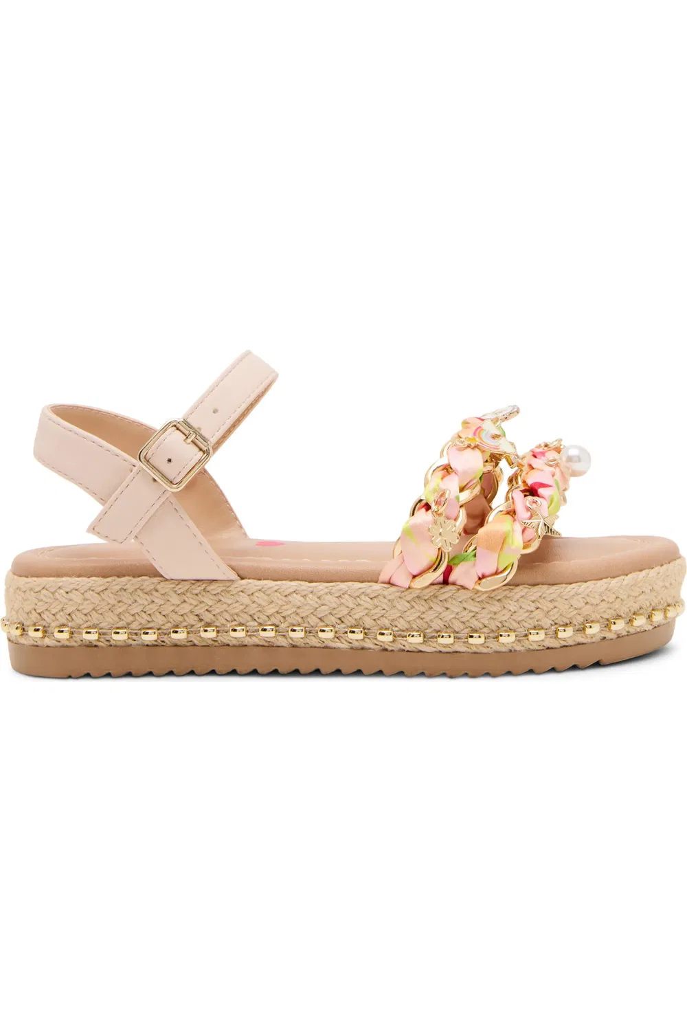 Детские сандалии платформа с лентами Jgizmo Steve Madden, Blush Multi — фото 2