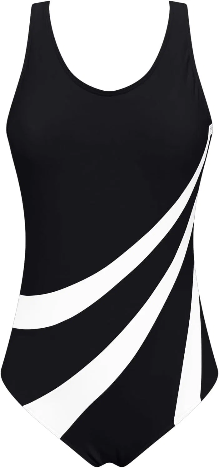 Женский спортивный слитный купальник с открытой спиной Athletic, White — фото 3