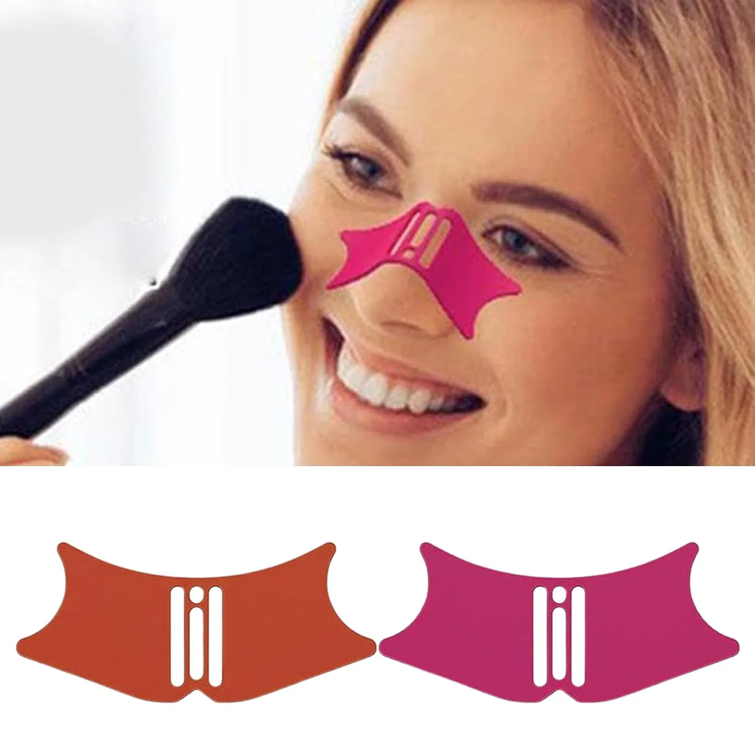 Силиконовая контурная маска для носа, 4-в-1, Hot Pink Generisch — фото 3