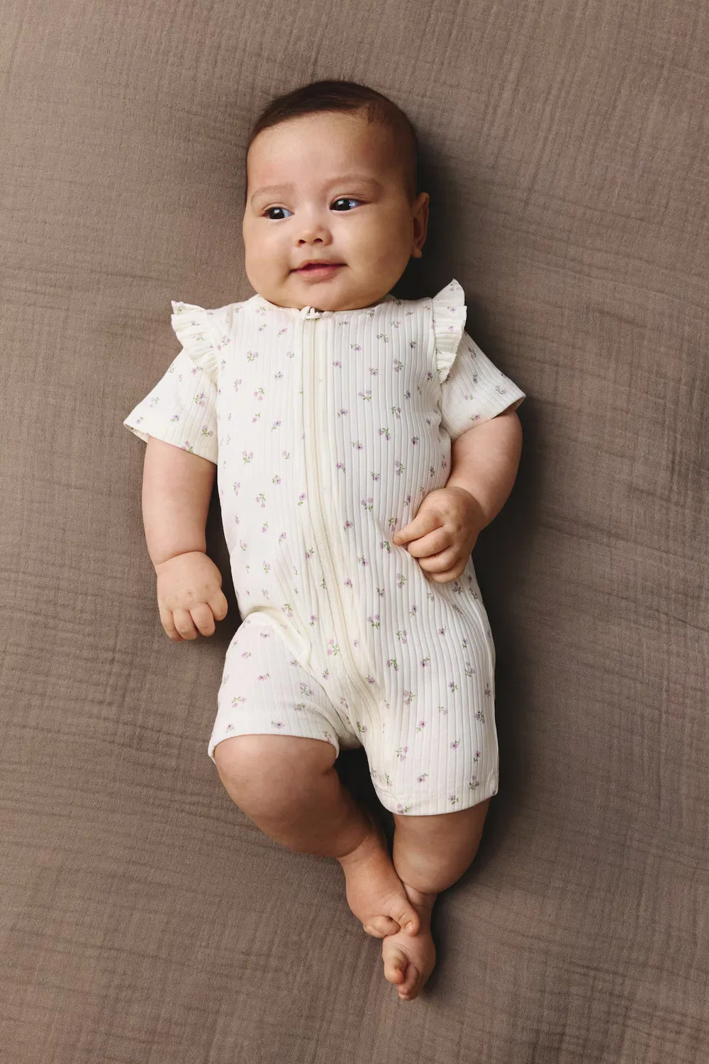 Комплект из двух хлопковых пижам с оборками H&M, Hellrosa/Geblümt