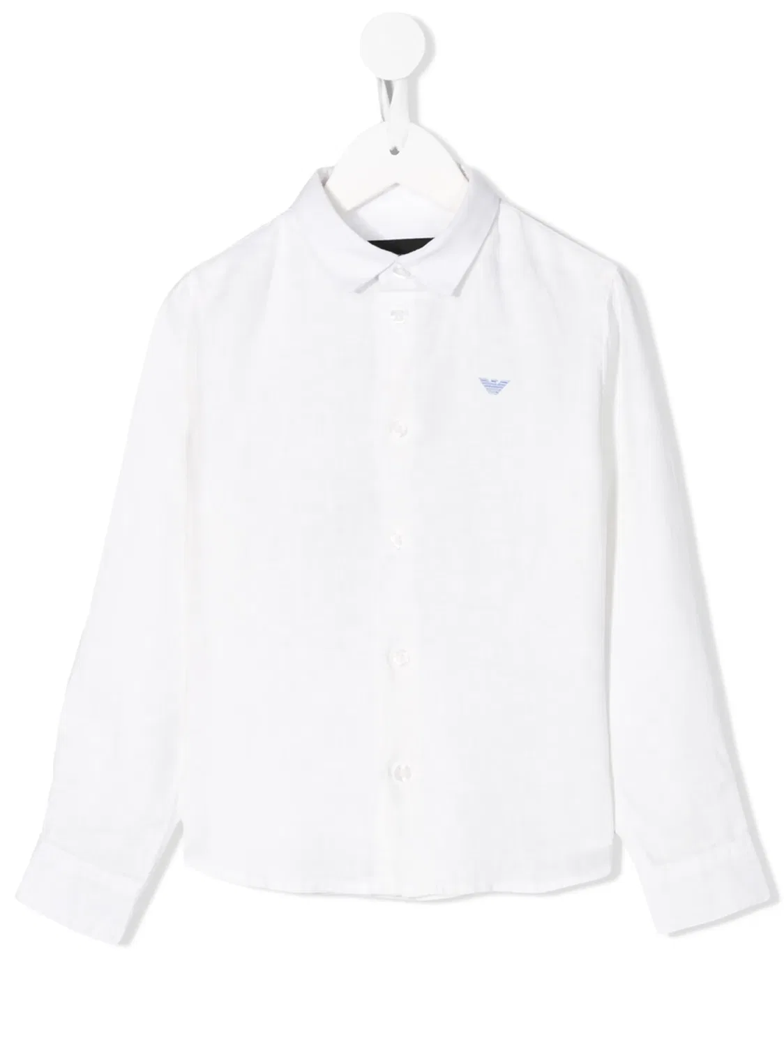Emporio Armani Рубашка из льняного поплина, белая