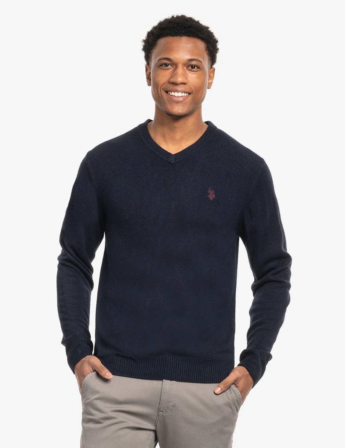 

Свитер U.S. Polo Assn. Soft Engineered Stripe Crew Neck, темно-синий