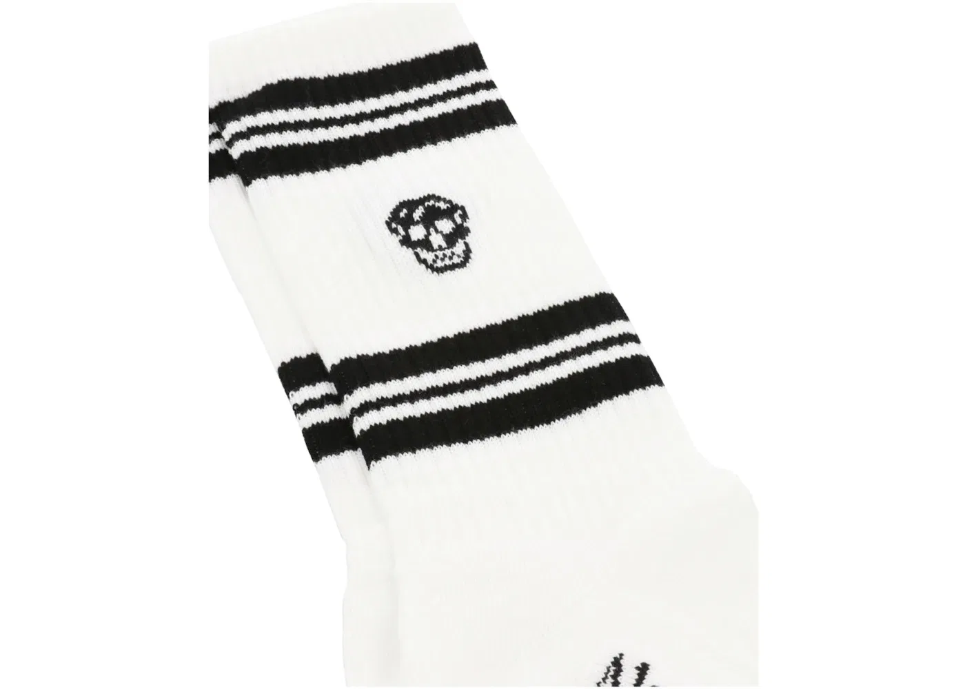 Мужские носки с принтом Socks Alexander McQueen, White Black — фото 3