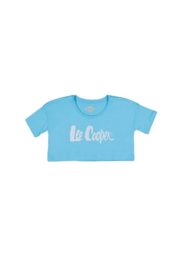 Детская футболка для девочек хлопковая Lee Cooper, Turkuaz