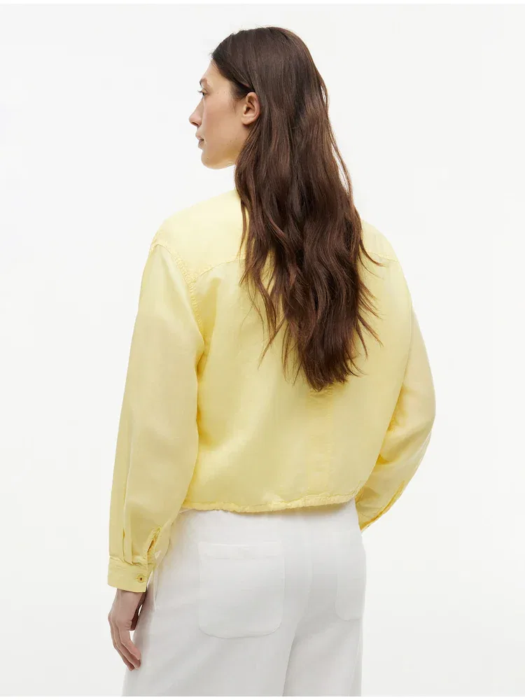 Рубашка с длинным рукавом из льняной смеси TOMMY HILFIGER, Lemon — фото 3