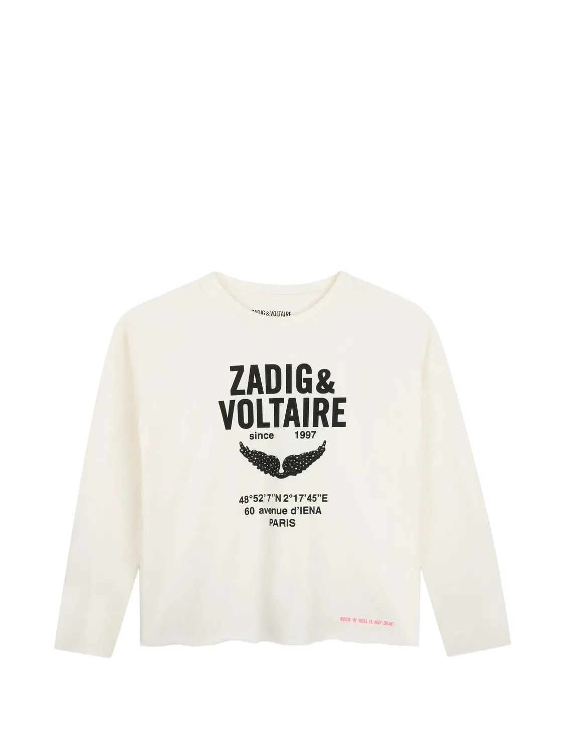 Толстовка с логотипом Zadig & Voltaire Kids, нейтральные цвета