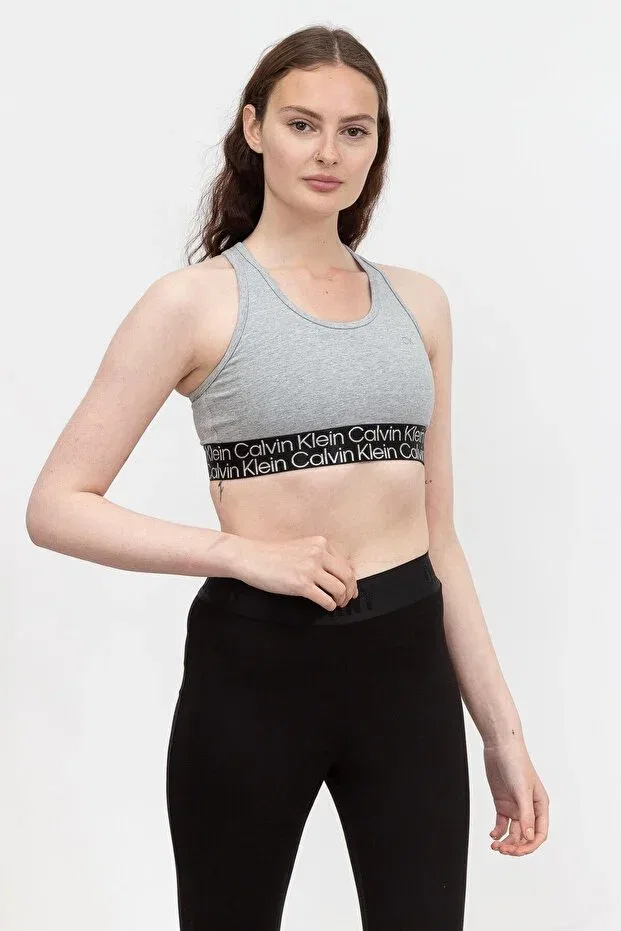 Женское спортивный бра с бретелью-спагетти Calvin Klein, Gray