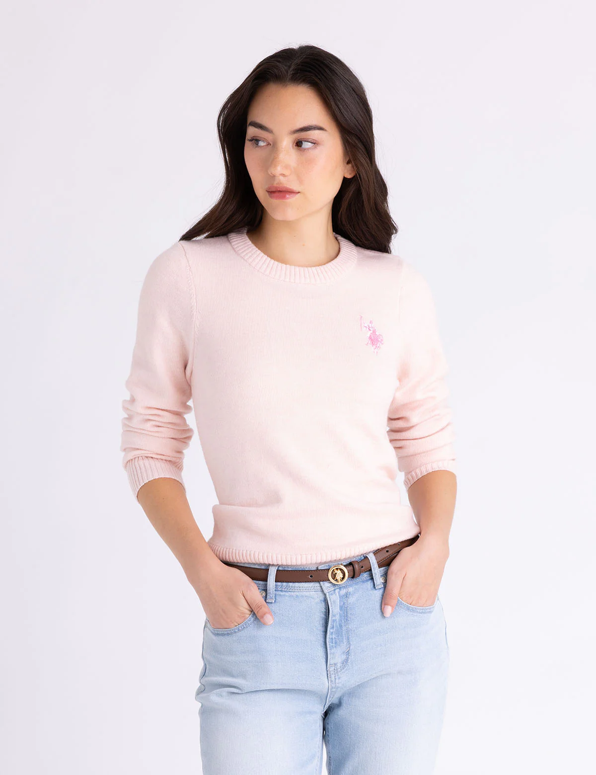 

Свитер U.S. Polo Assn Uspa Marled Crew Neck, розовый