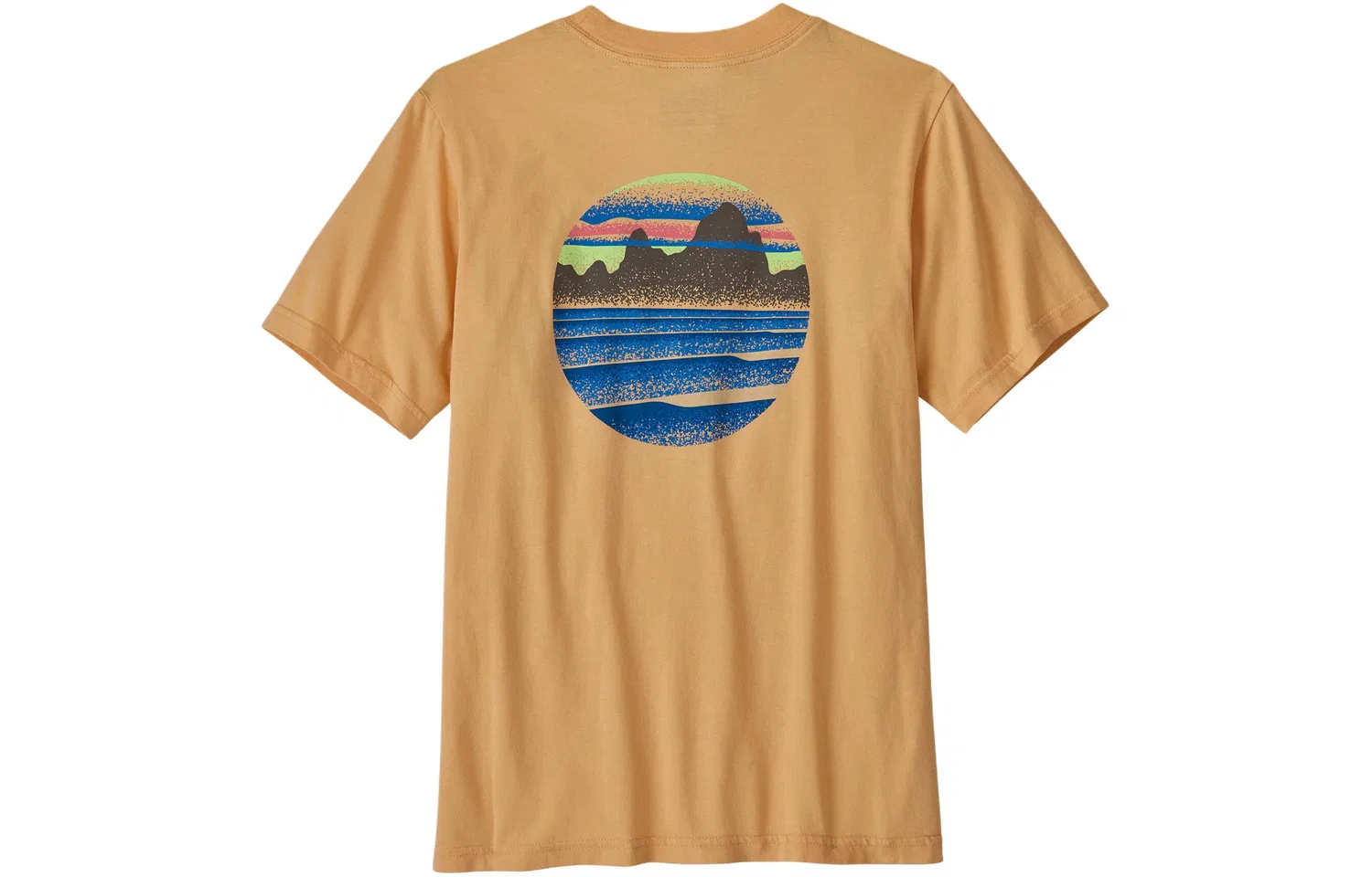 Детская футболка с принтом Skyline Stencil Patagonia, Subtidal Blue/Chaoxia Blue — фото 4