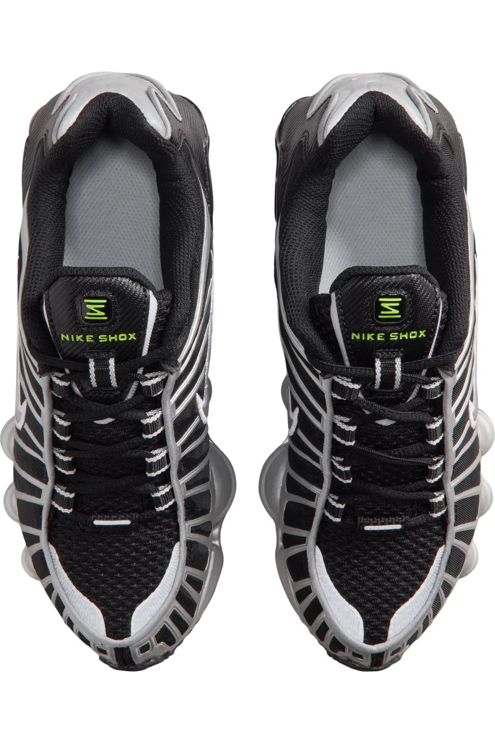 Детские кроссовки на массивной подошве Shox TL Nike, 010 Black/M Silv — фото 3
