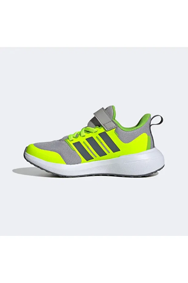 Детские кроссовки для девочек с принтом Fortarun 2.0 cloudfoam elastic lace top strap shoes Adidas, Gray — фото 4