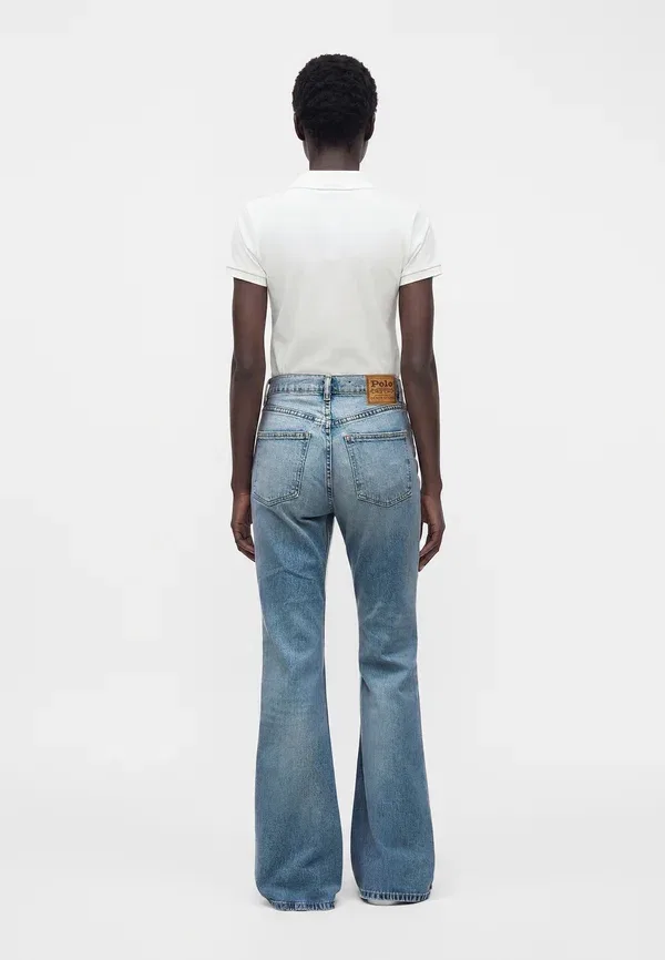 Брюки джинсовые Flare full length, Polo Ralph Lauren, Light Blue Denim, светло-голубой — фото 3