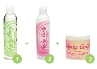Набор средств для кудрявых волос «Come Clean & Knot Today & Curling Custard» от Kinky Curly Kinky-Curly