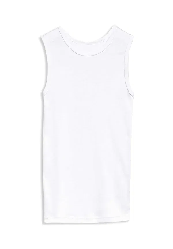 Майка хлопковая Pure Plain Marks & Spencer, White, белый — фото 2