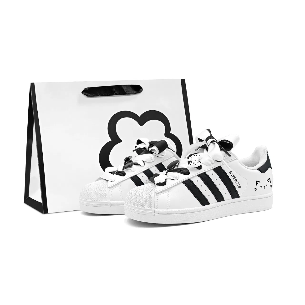 Детские кроссовки для скейтбординга Superstar 2 Adidas Originals, Black White