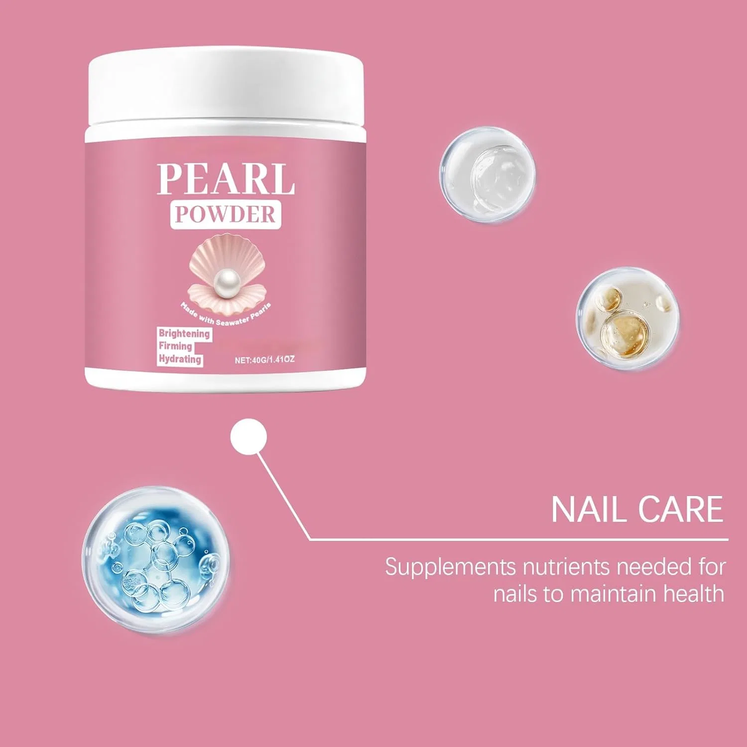 Пудра для тела, Pearl Powder Organic, 2 шт, 100 г, Silver Generisch