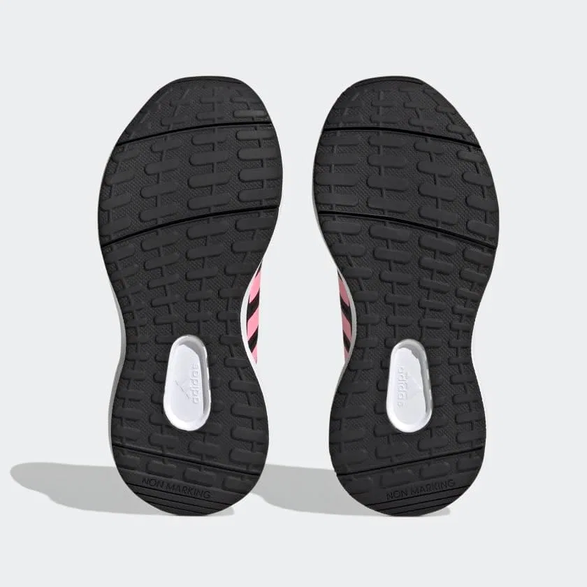 Детские кроссовки для девочек с эластичной шнуровкой Fortarun 2.0, Core Black/Beam Pink/Violet Fusion — фото 3