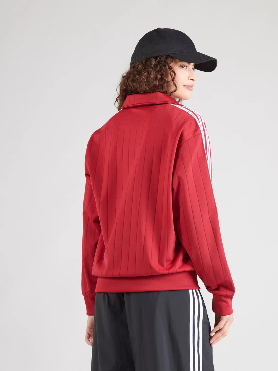 Худи на молнии Adidas Originals FB красного цвета — фото 4