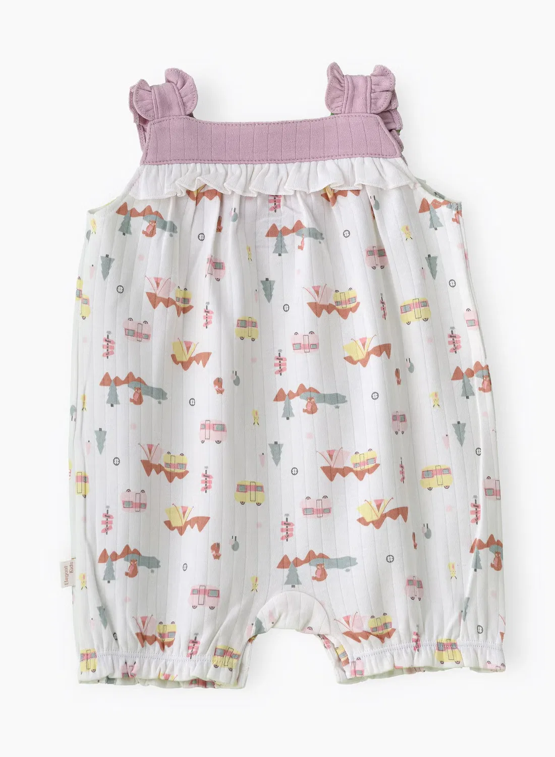 Боди-комбинезон без рукавов с принтом Elegant Kids, розовый — фото 2
