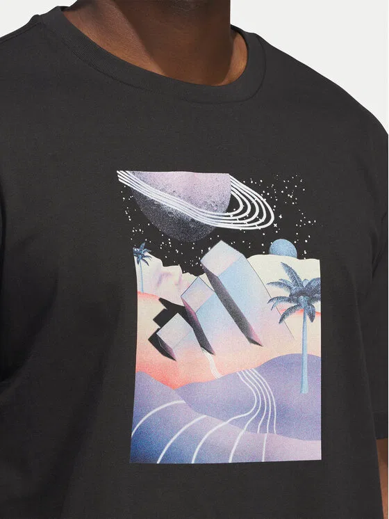 Футболка regular fit All Day I Dream About Summer Adidas, черный — фото 3