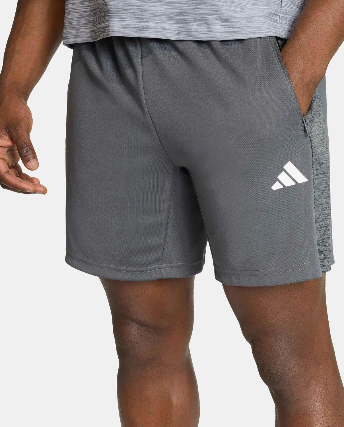 Мужские брюки короткий, Training WE Allset SHO, adidas, серый — фото 3
