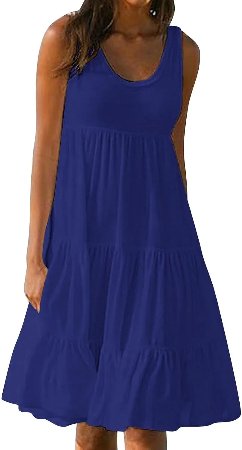 Женское пляжное платье свободного кроя, Dark Blue
