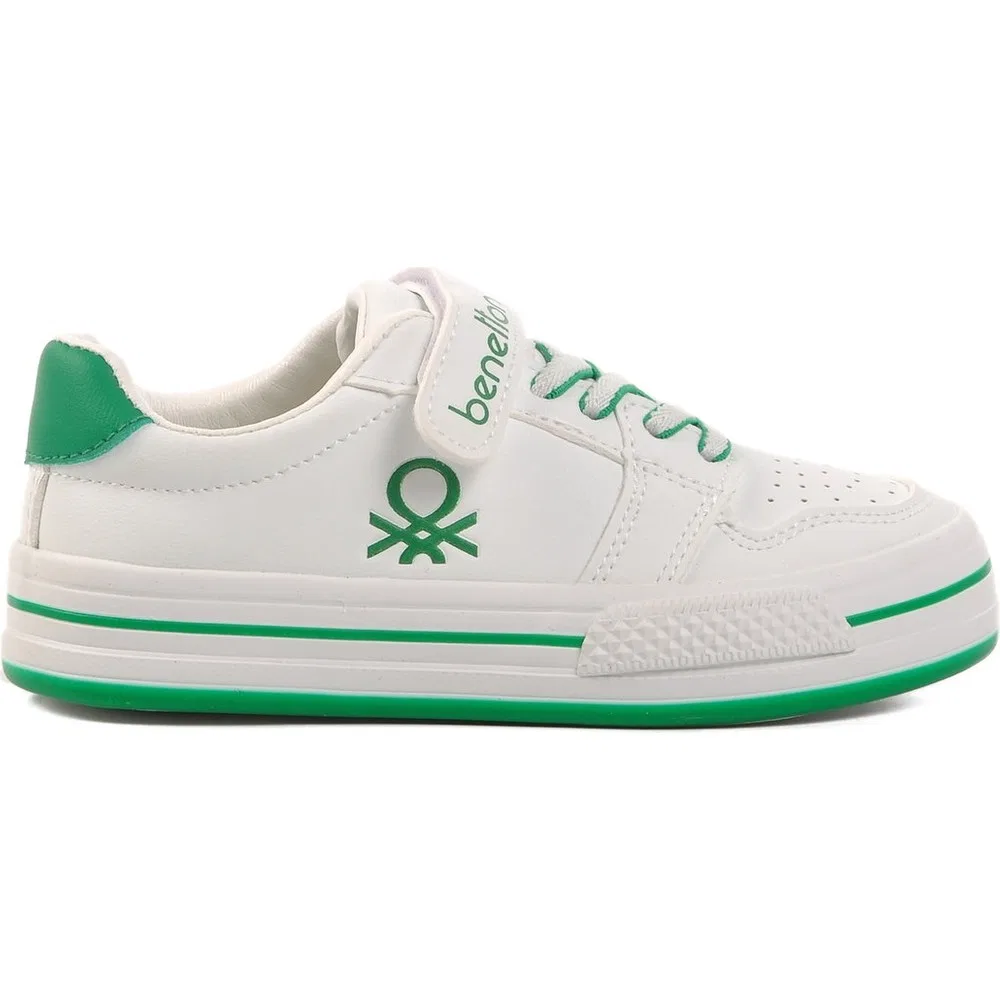 Детские спортивные кроссовки на липучках White Green BNI-10029 P United Colors Of Benetton