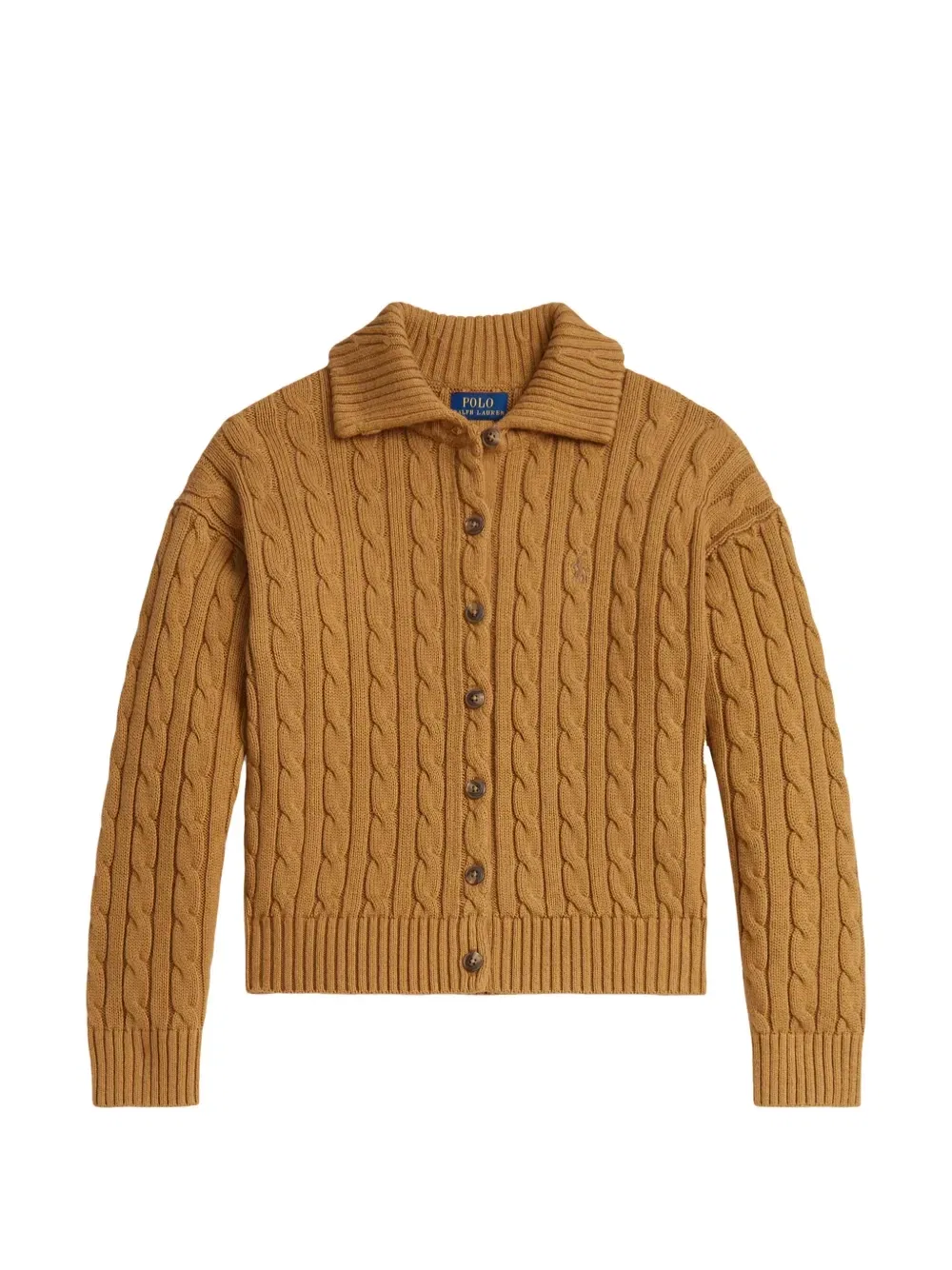 Кардиган фактурной вязки Polo Ralph Lauren Kids, бежевый