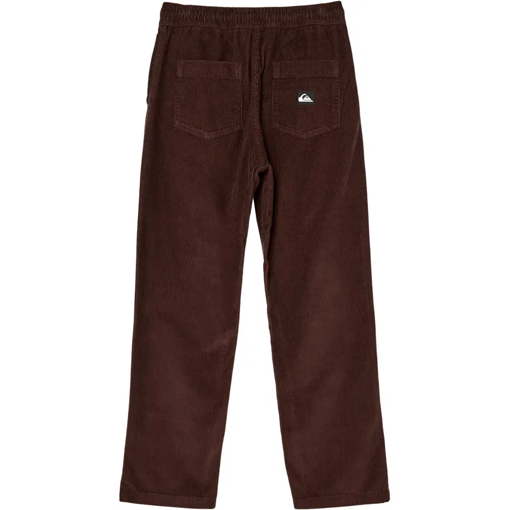 Детские брюки для мальчиков с эластичным поясом Quiksilver Taxer Cord, Brown — фото 4