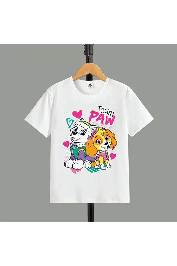 Детская футболка для девочек с принтом Paw Patrol Svart Wear, White