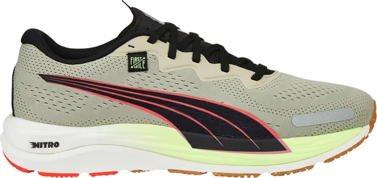 

Кроссовки Puma First Mile x Velocity Nitro 2 Pebble Grey Firelight, серый