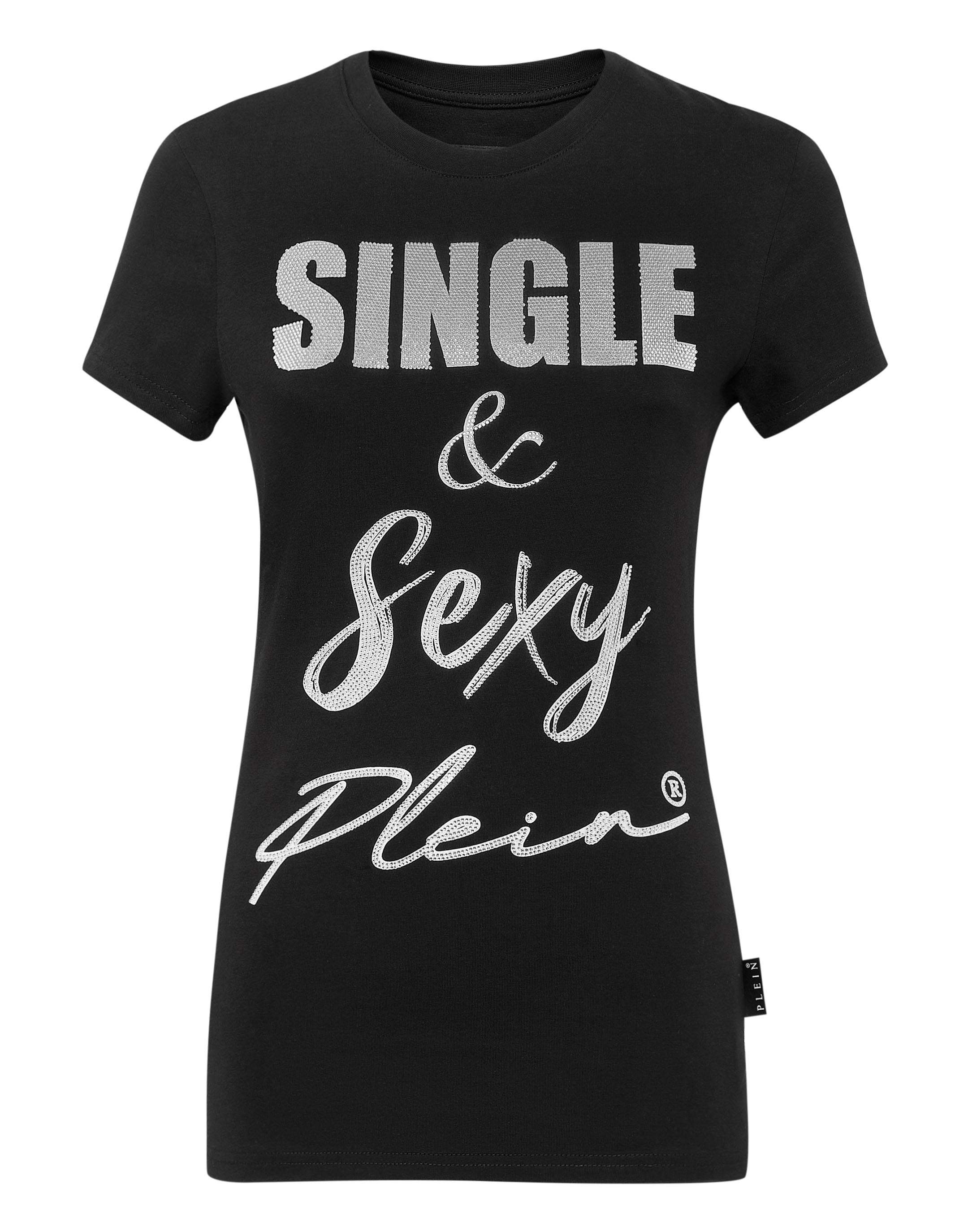 

Футболка с круглым вырезом SS Sexy Pure Fit со стразами PHILIPP PLEIN, черный