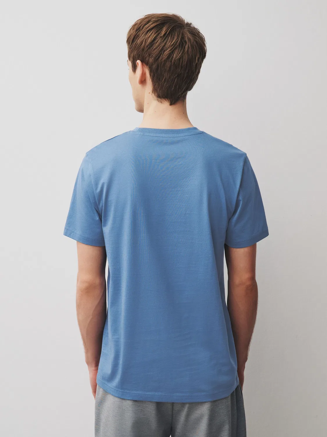 Футболка хлопковая, Slim Fit, Essential Next, синий — фото 4