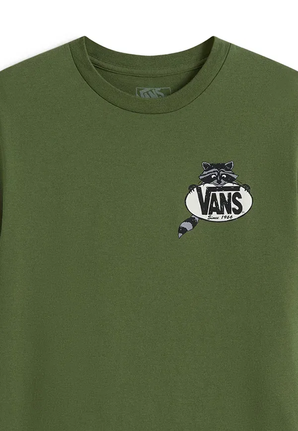 Футболка с животными Dumpster raccoon Vans, dark green, темно-зеленый — фото 3