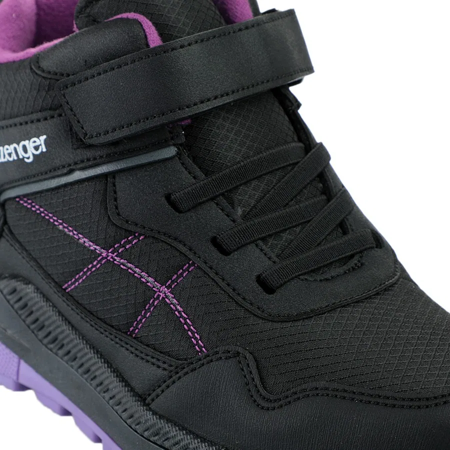 Ботинки для девочек с шнуровкой, модель KETI I, Slazenger, Черный — фото 4