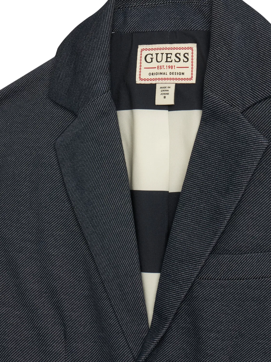 Блейзер стандартного кроя для мальчика Guess, темно-синий — фото 3
