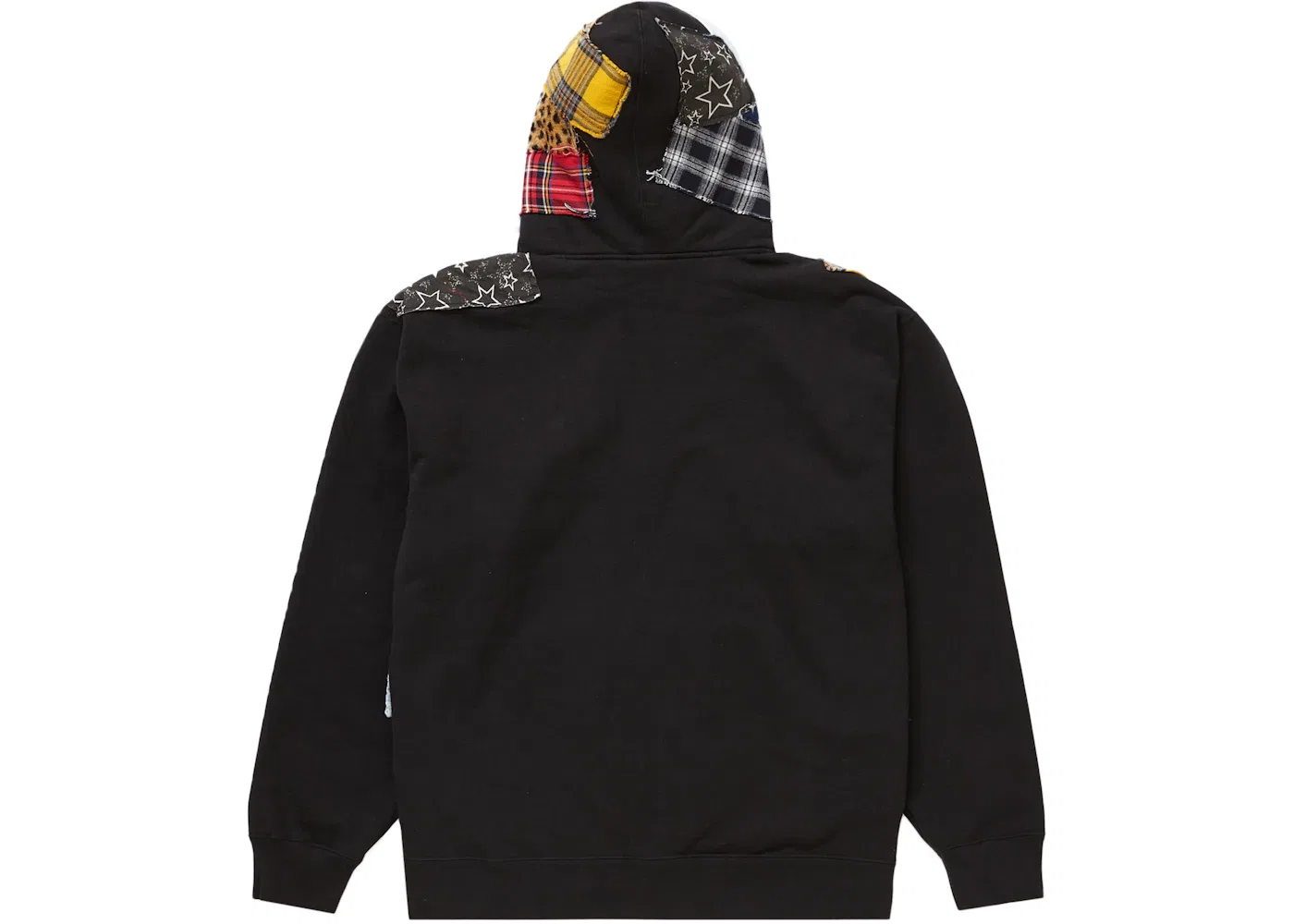 Мужская худи с принтом Patchwork Supreme, Black — фото 2