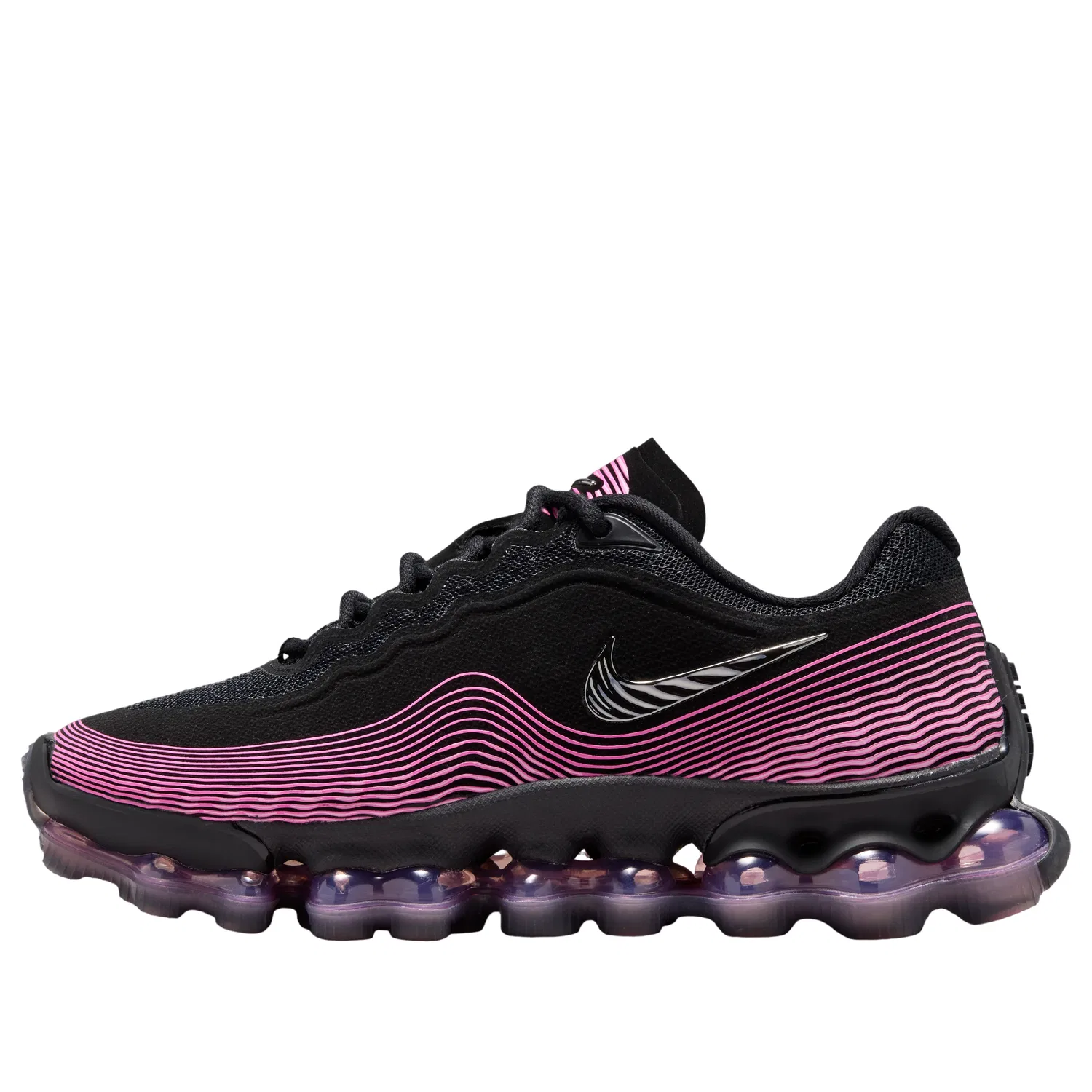 Детские кроссовки с синтетическим верхом Air Liquid Max 'Black Playful Pink' Nike, Black/Playful Pink/Pink Rise/Metallic Silver
