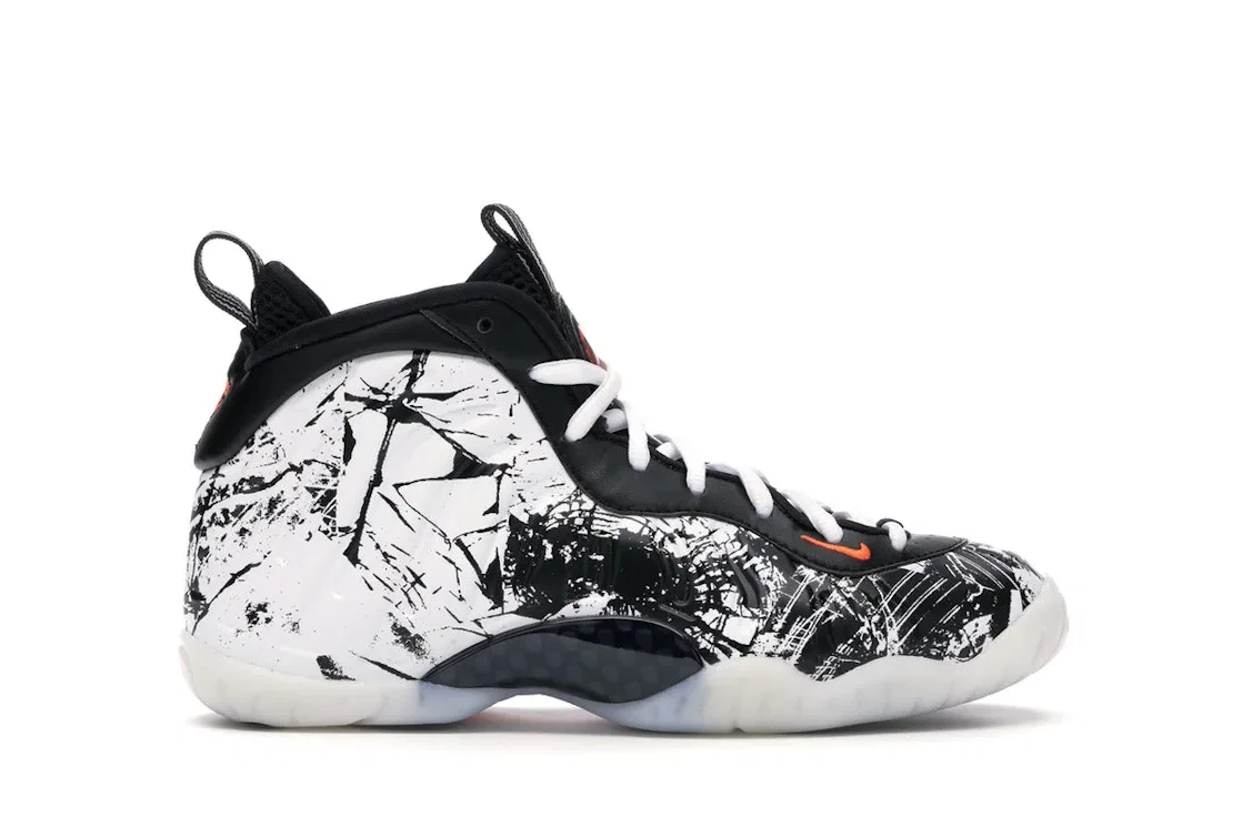 Детские кроссовки Lifestyle с принтом Shattered Backboard Nike Air Foamposite One Nike, Black/White-Total Orange