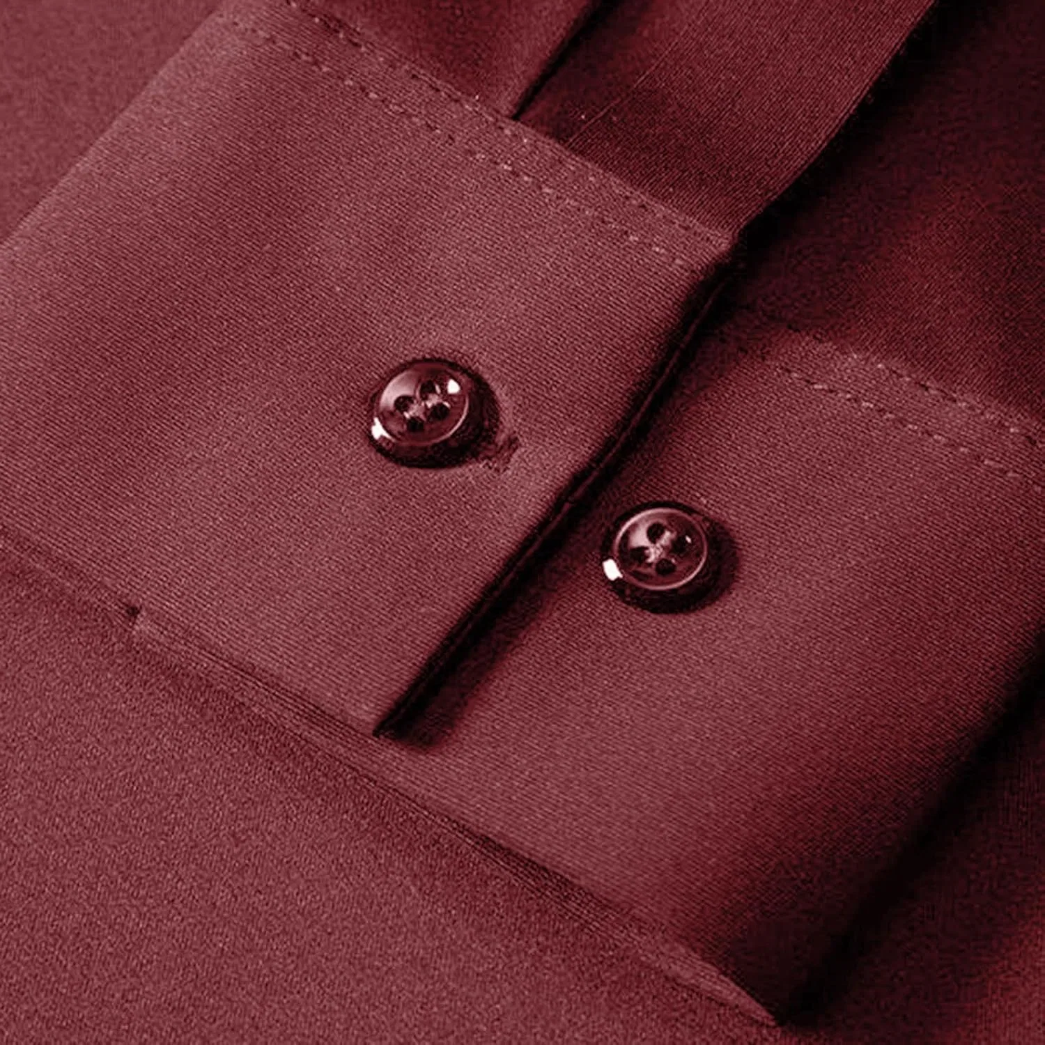 Мужская деловая рубашка с отложным воротником, Solid Color, Red — фото 4