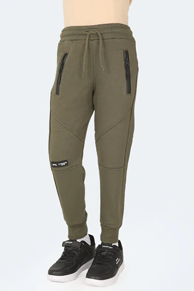 Детские спортивные штаны для мальчиков с эластичным манжетом Lamya Slazenger, Khaki - Dark Gray — фото 2