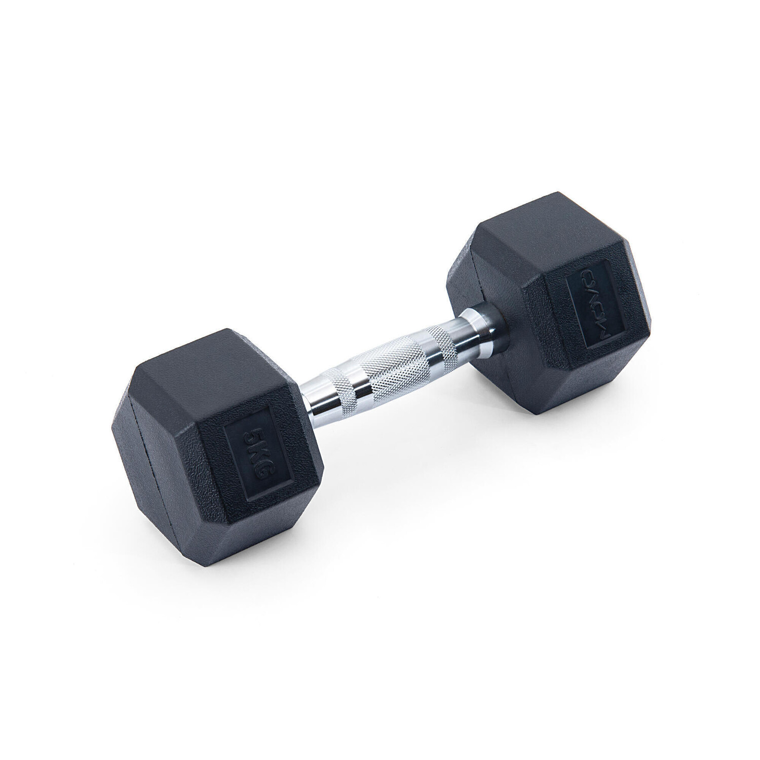 

MOVO HEX DUMBELL 12,5 кг Шестигранная резиновая гантель, черное серебро