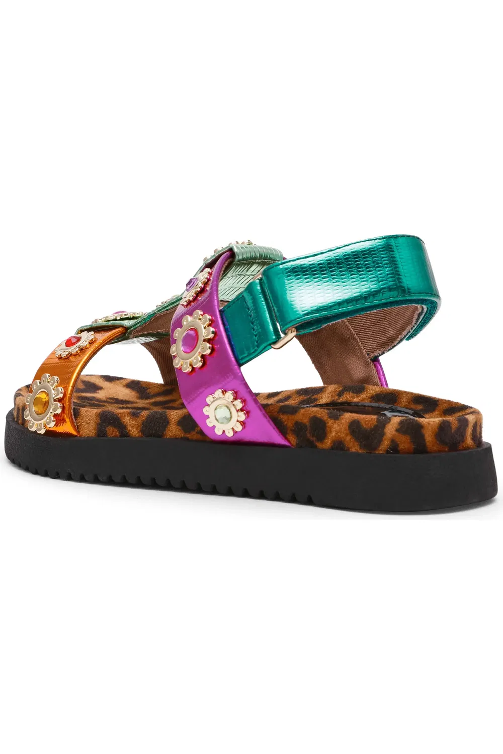 Детские сандалии на липучке с блестками Madox Betsey Johnson, Metallic Multi — фото 2